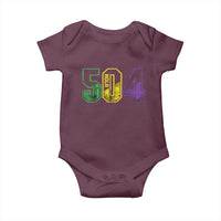 Mardi Gras 504 Nola New Orleans Louisiana LA Baby Onesie