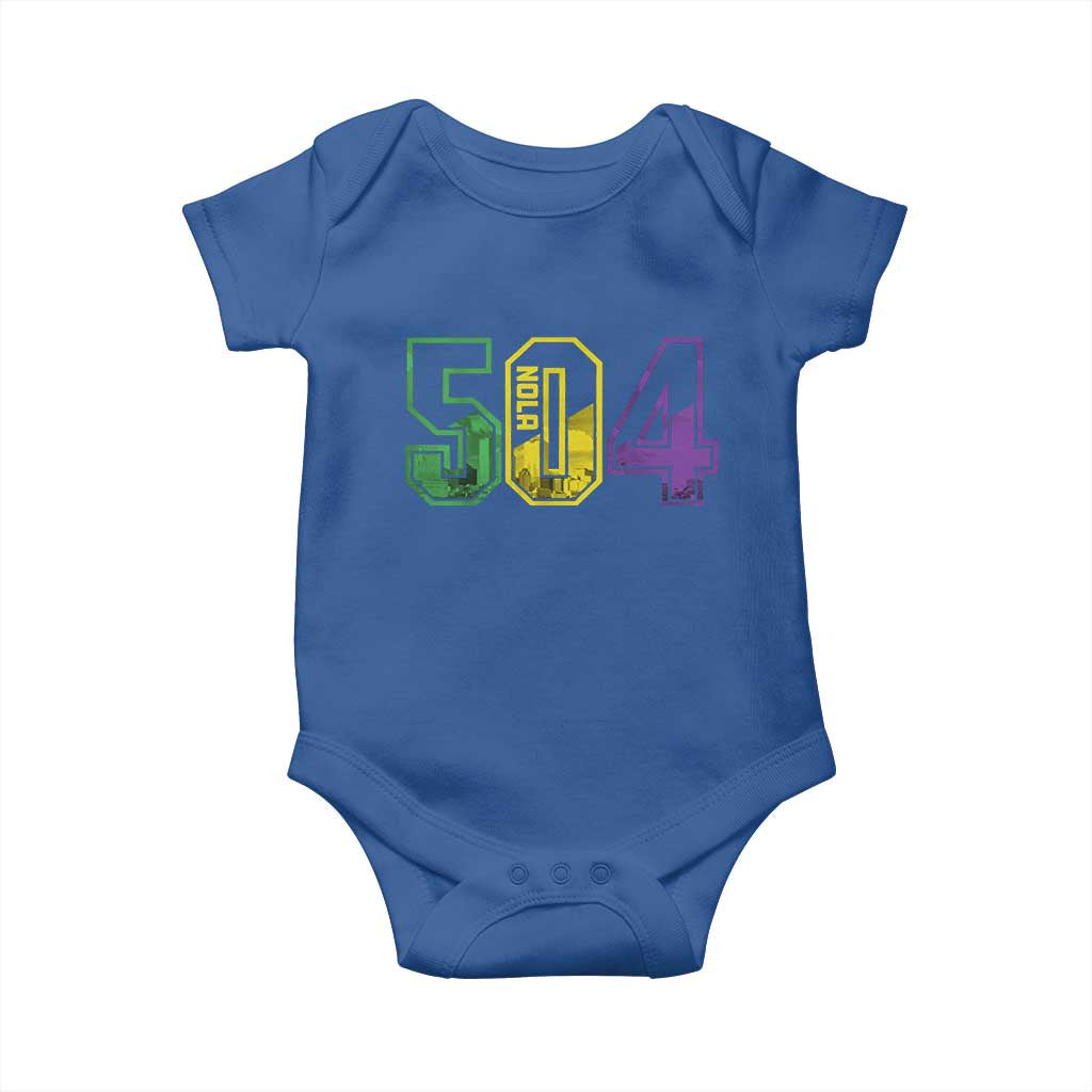 Mardi Gras 504 Nola New Orleans Louisiana LA Baby Onesie