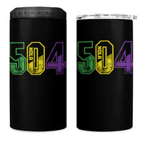 Mardi Gras 504 Nola New Orleans Louisiana LA 4 in 1 Can Cooler Tumbler
