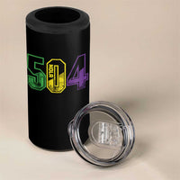 Mardi Gras 504 Nola New Orleans Louisiana LA 4 in 1 Can Cooler Tumbler