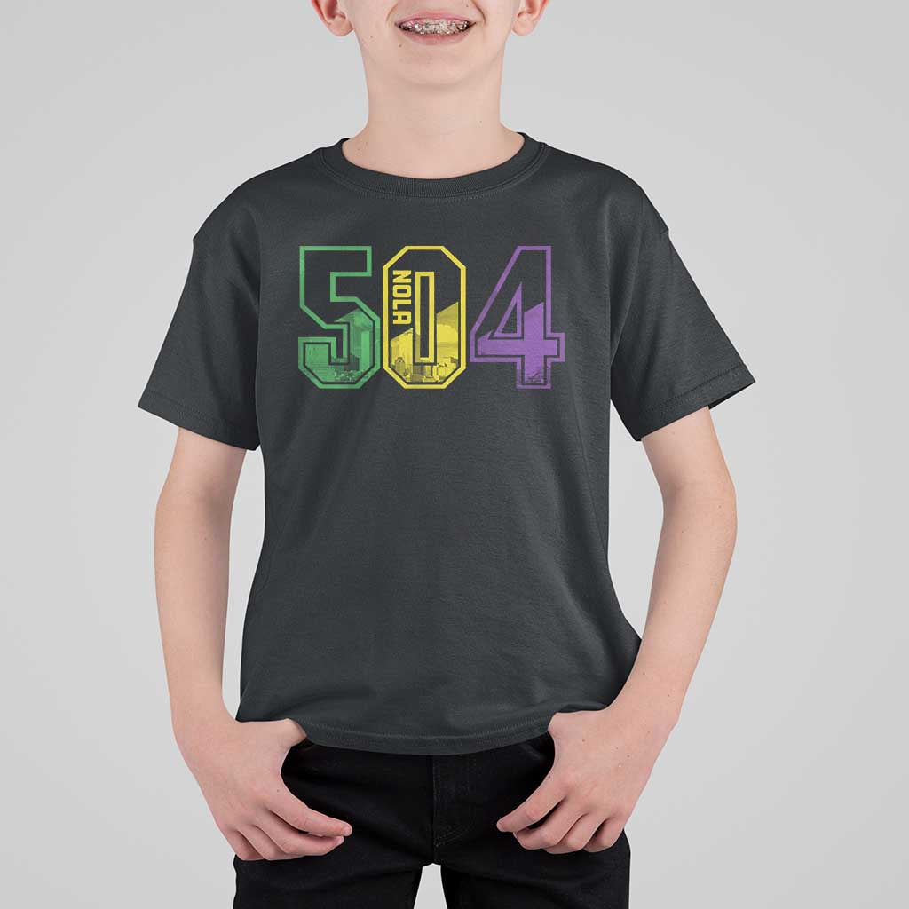 Mardi Gras 504 Nola New Orleans Louisiana LA T Shirt For Kid