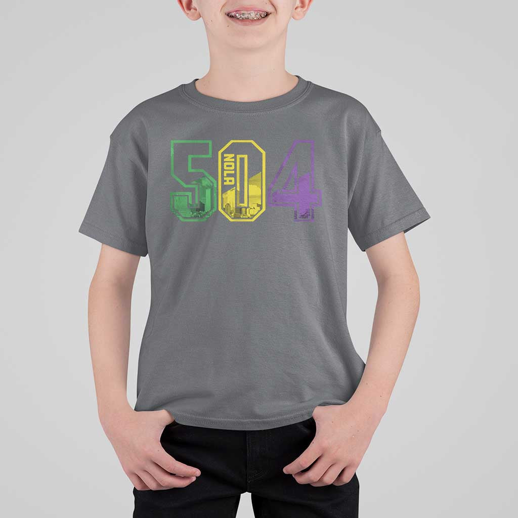 Mardi Gras 504 Nola New Orleans Louisiana LA T Shirt For Kid