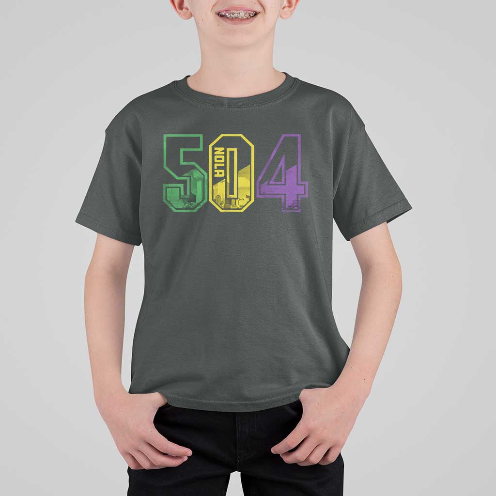 Mardi Gras 504 Nola New Orleans Louisiana LA T Shirt For Kid