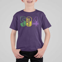 Mardi Gras 504 Nola New Orleans Louisiana LA T Shirt For Kid