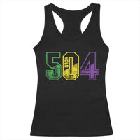 Mardi Gras 504 Nola New Orleans Louisiana LA Racerback Tank Top