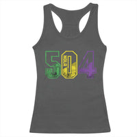 Mardi Gras 504 Nola New Orleans Louisiana LA Racerback Tank Top