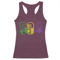 Mardi Gras 504 Nola New Orleans Louisiana LA Racerback Tank Top