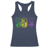Mardi Gras 504 Nola New Orleans Louisiana LA Racerback Tank Top
