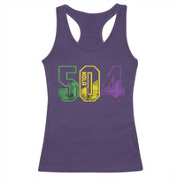 Mardi Gras 504 Nola New Orleans Louisiana LA Racerback Tank Top