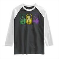 Mardi Gras 504 Nola New Orleans Louisiana LA Raglan Shirt