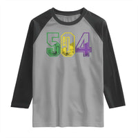 Mardi Gras 504 Nola New Orleans Louisiana LA Raglan Shirt