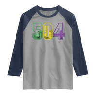 Mardi Gras 504 Nola New Orleans Louisiana LA Raglan Shirt