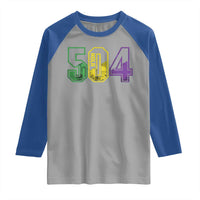 Mardi Gras 504 Nola New Orleans Louisiana LA Raglan Shirt