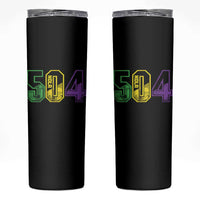 Mardi Gras 504 Nola New Orleans Louisiana LA Skinny Tumbler