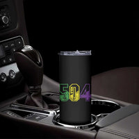 Mardi Gras 504 Nola New Orleans Louisiana LA Skinny Tumbler