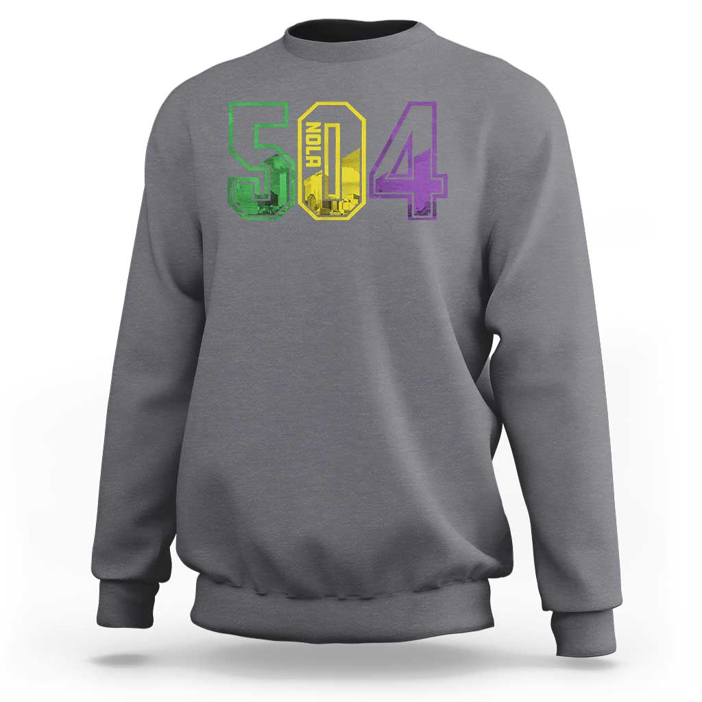 Mardi Gras 504 Nola New Orleans Louisiana LA Sweatshirt