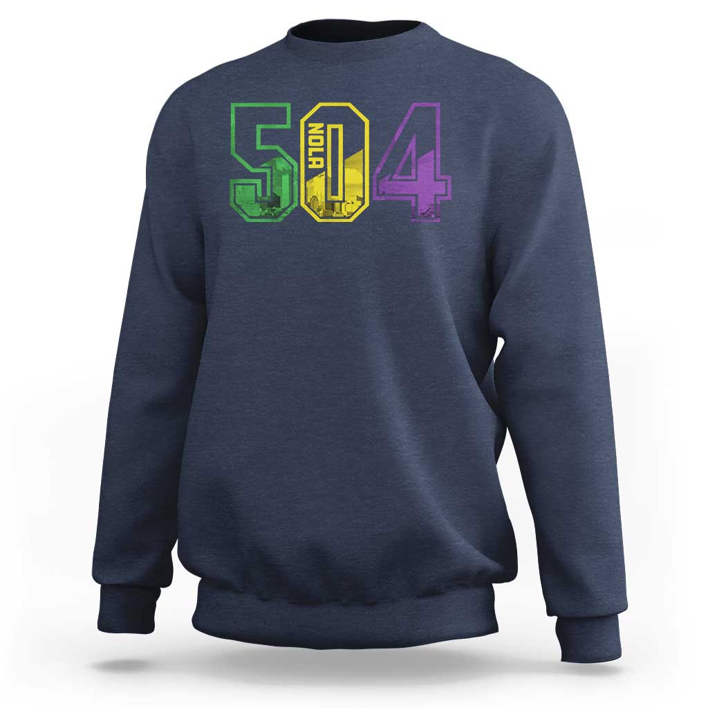 Mardi Gras 504 Nola New Orleans Louisiana LA Sweatshirt