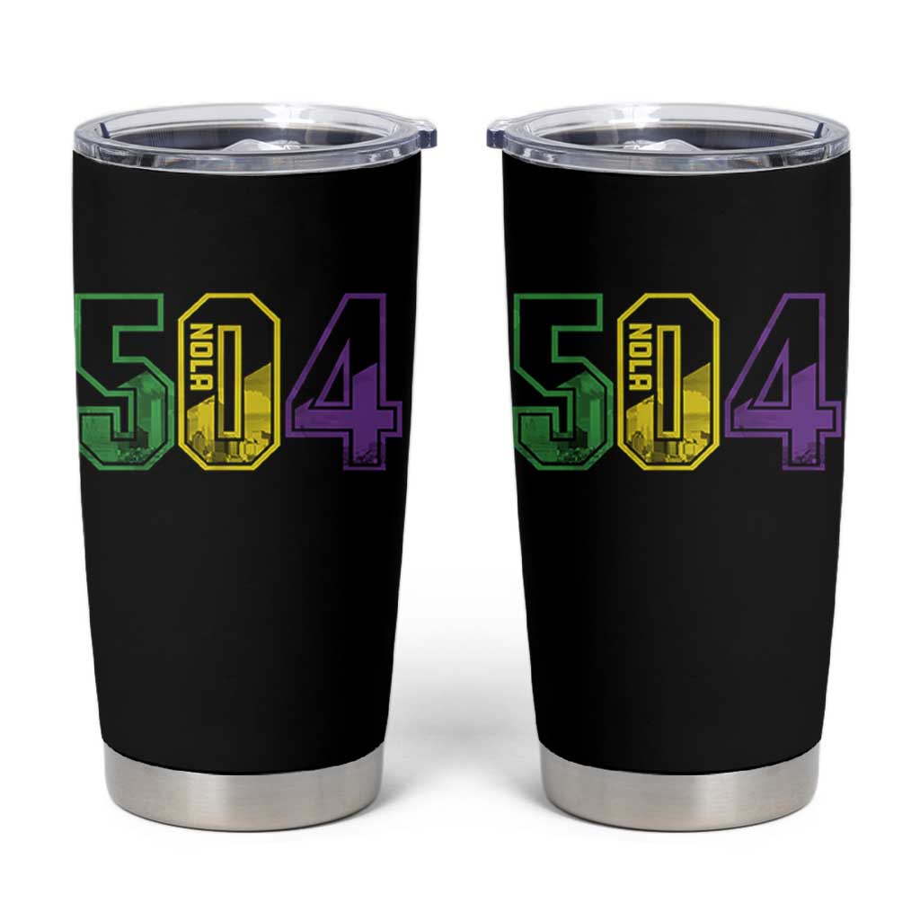 Mardi Gras 504 Nola New Orleans Louisiana LA Tumbler Cup