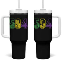 Mardi Gras 504 Nola New Orleans Louisiana LA Tumbler With Handle