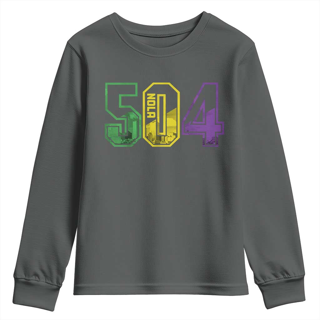 Mardi Gras 504 Nola New Orleans Louisiana LA Youth Sweatshirt