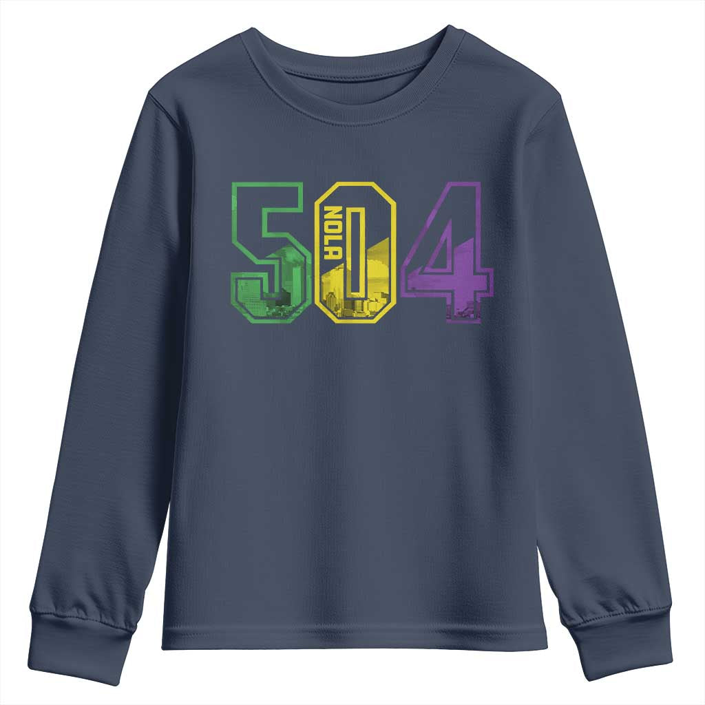 Mardi Gras 504 Nola New Orleans Louisiana LA Youth Sweatshirt