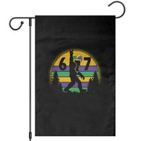 Funny Bigfoot 67 Mardi Gras Garden Flag Sasquatch Parade Jester Hat