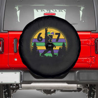 Funny Bigfoot 67 Mardi Gras Spare Tire Cover Sasquatch Parade Jester Hat