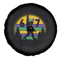 Funny Bigfoot 67 Mardi Gras Spare Tire Cover Sasquatch Parade Jester Hat