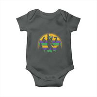 Funny Bigfoot 67 Mardi Gras Baby Onesie Sasquatch Parade Jester Hat