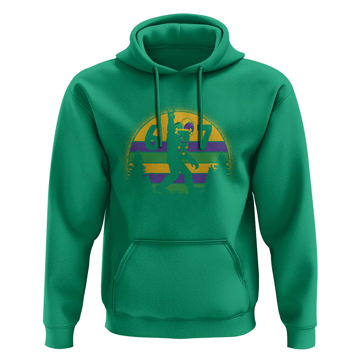 Funny Bigfoot 67 Mardi Gras Hoodie Sasquatch Parade Jester Hat