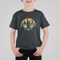 Funny Bigfoot 67 Mardi Gras T Shirt For Kid Sasquatch Parade Jester Hat