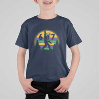 Funny Bigfoot 67 Mardi Gras T Shirt For Kid Sasquatch Parade Jester Hat
