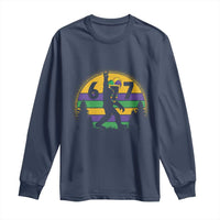 Funny Bigfoot 67 Mardi Gras Long Sleeve Shirt Sasquatch Parade Jester Hat