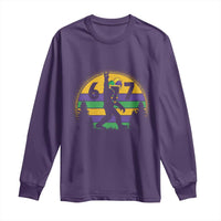Funny Bigfoot 67 Mardi Gras Long Sleeve Shirt Sasquatch Parade Jester Hat