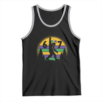 Funny Bigfoot 67 Mardi Gras Tank Top Sasquatch Parade Jester Hat