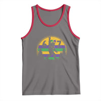Funny Bigfoot 67 Mardi Gras Tank Top Sasquatch Parade Jester Hat