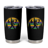 Funny Bigfoot 67 Mardi Gras Tumbler Cup Sasquatch Parade Jester Hat