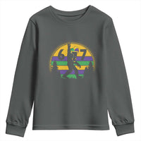 Funny Bigfoot 67 Mardi Gras Youth Sweatshirt Sasquatch Parade Jester Hat