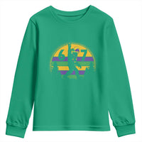 Funny Bigfoot 67 Mardi Gras Youth Sweatshirt Sasquatch Parade Jester Hat