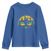 Funny Bigfoot 67 Mardi Gras Youth Sweatshirt Sasquatch Parade Jester Hat