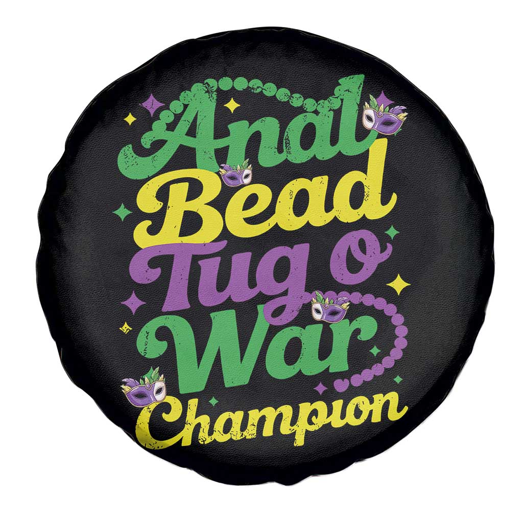 Funny Anal Bead Tug O War Mardi Gras Spare Tire Cover Fat Tuesday Carnival Adult Humor