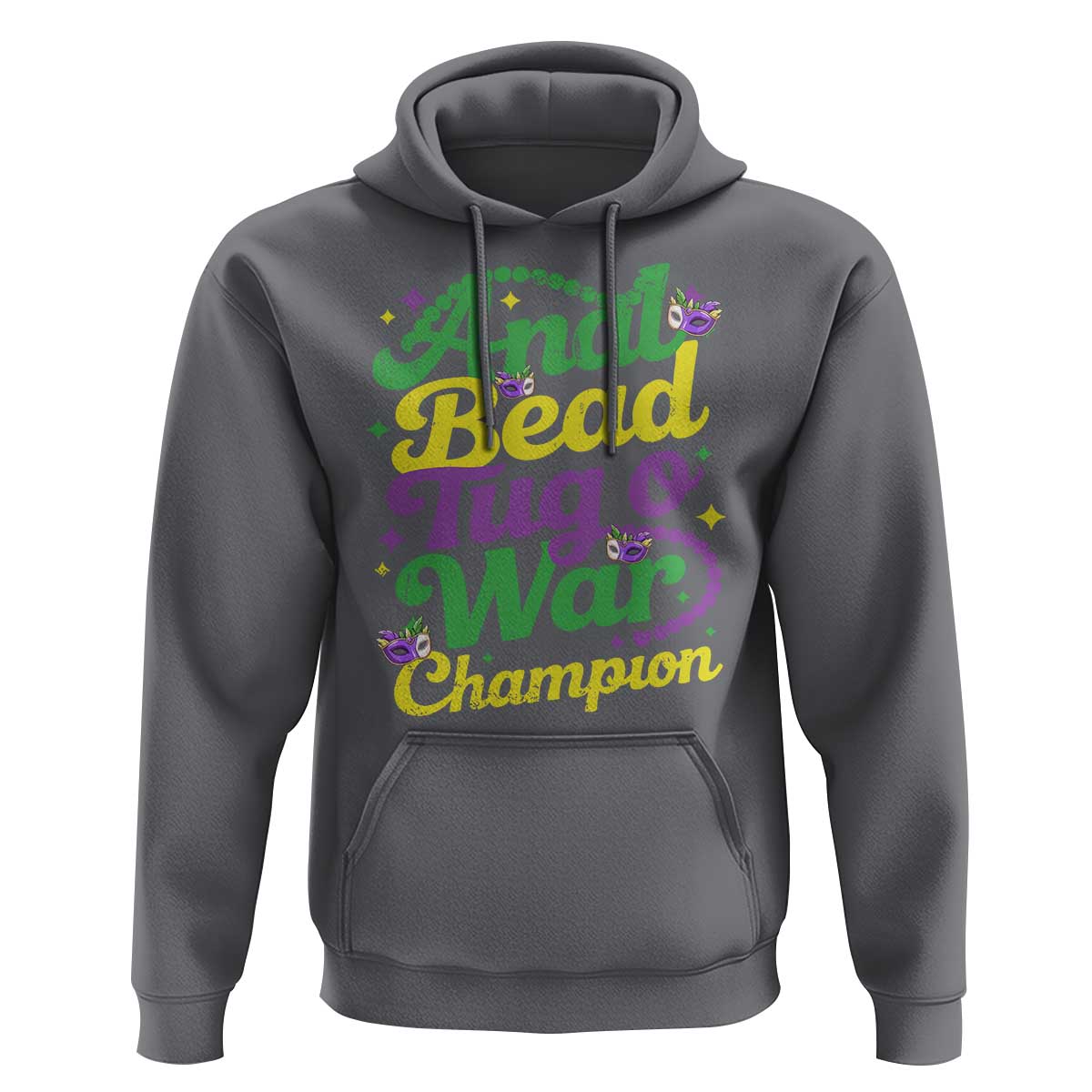 Funny Anal Bead Tug O War Mardi Gras Hoodie Fat Tuesday Carnival Adult Humor