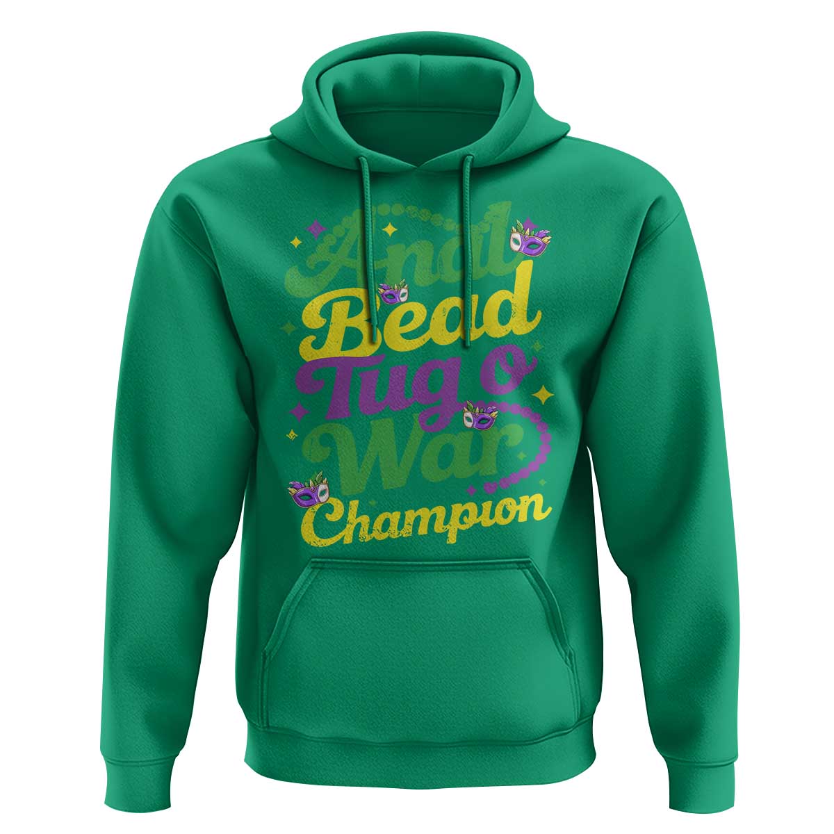 Funny Anal Bead Tug O War Mardi Gras Hoodie Fat Tuesday Carnival Adult Humor