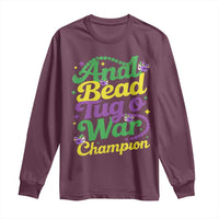 Funny Anal Bead Tug O War Mardi Gras Long Sleeve Shirt Fat Tuesday Carnival Adult Humor