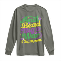 Funny Anal Bead Tug O War Mardi Gras Long Sleeve Shirt Fat Tuesday Carnival Adult Humor
