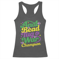 Funny Anal Bead Tug O War Mardi Gras Racerback Tank Top Fat Tuesday Carnival Adult Humor