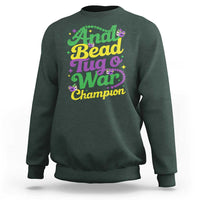 Funny Anal Bead Tug O War Mardi Gras Sweatshirt Fat Tuesday Carnival Adult Humor