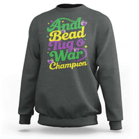Funny Anal Bead Tug O War Mardi Gras Sweatshirt Fat Tuesday Carnival Adult Humor