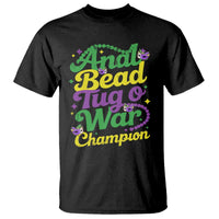 Funny Anal Bead Tug O War Mardi Gras T Shirt Fat Tuesday Carnival Adult Humor