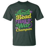 Funny Anal Bead Tug O War Mardi Gras T Shirt Fat Tuesday Carnival Adult Humor